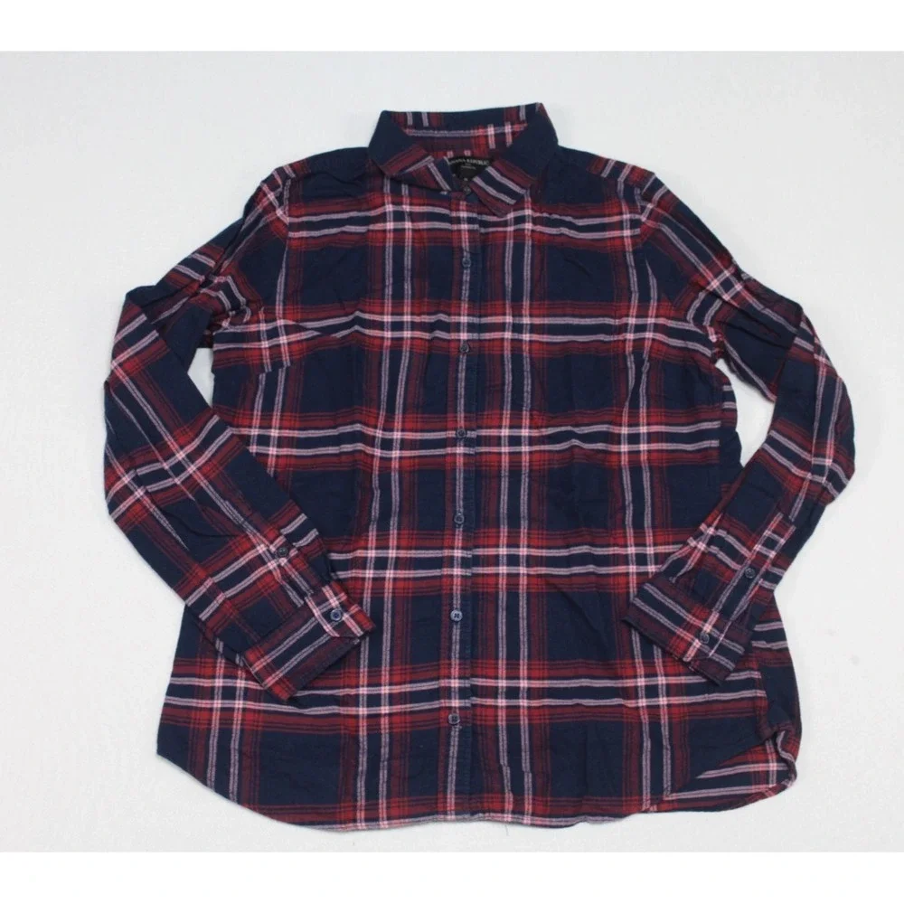 Banana Republic Red Women Casual Button Down Long Sleeve Size Medium